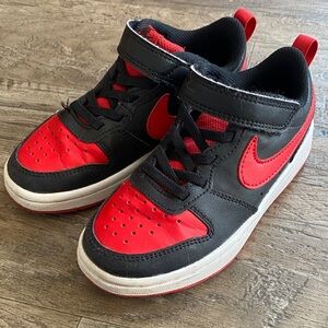 Nike Kids Black and Red Athletic Sneakers
